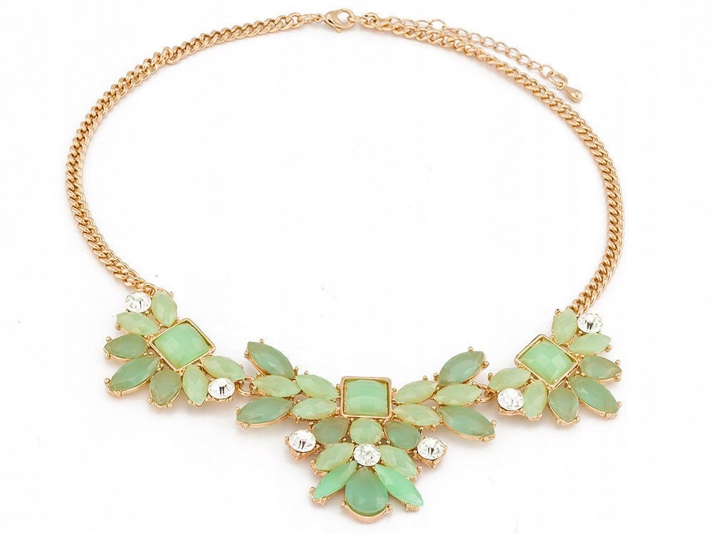 

Naszyjnik zielony Kolia złoty