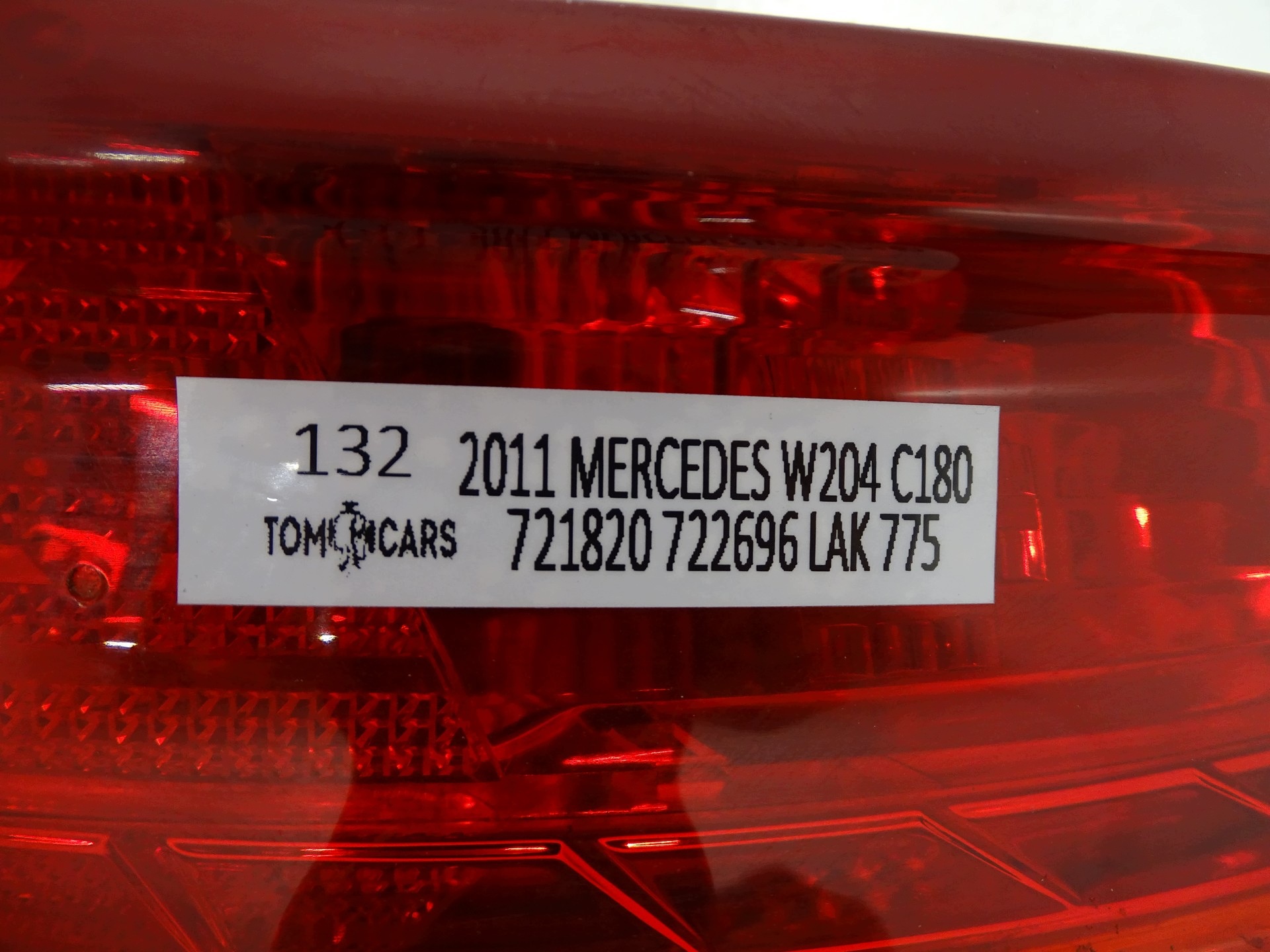 light left rear part MERCEDES C W204 2011 ROK