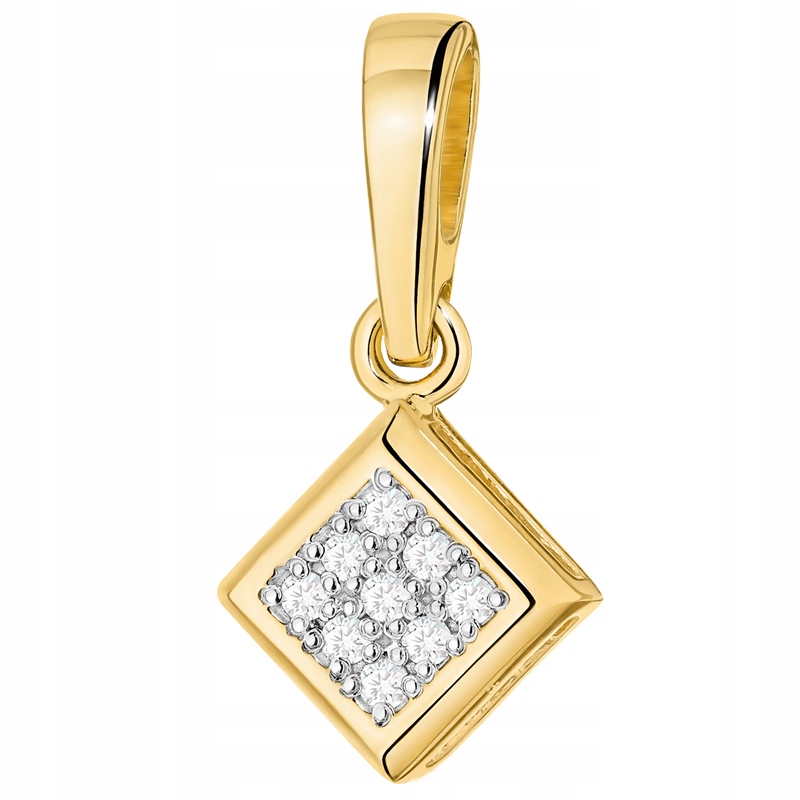 Krásný Zlatý Přívěsek 585 s Brilianty 0,05 ct