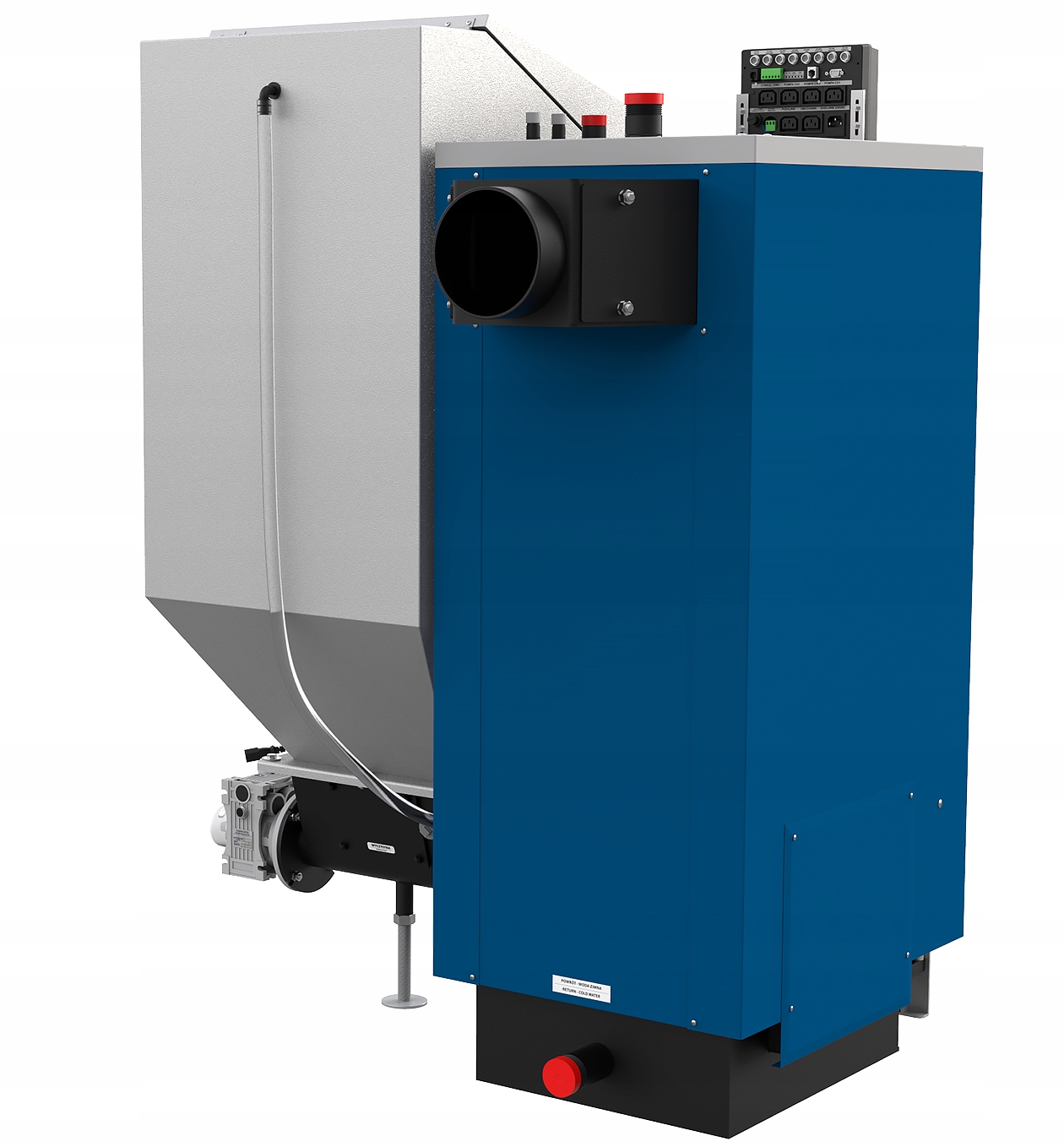 KOCIOŁ PIEC Z PODAJNIKIEM 14 KW DO 160m2 EKOSILNIK Moc 14 kW