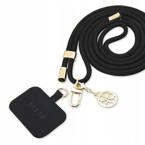 Guess GUOUCNMG4EK Universal Cbdy Cord pasek czarny/black Nylon 4G Metal Cha