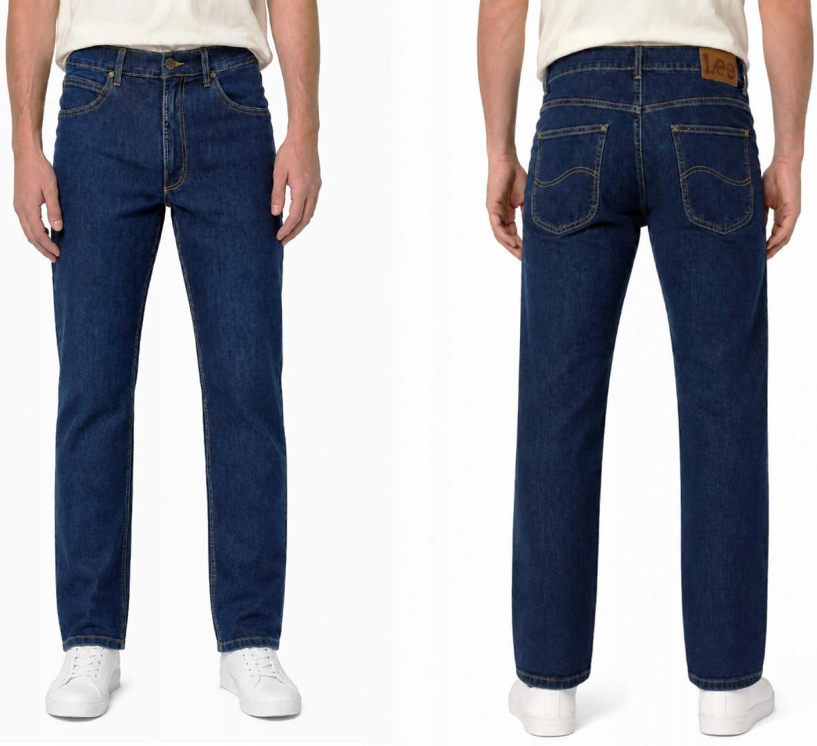 Lee Brooklyn pánské jednoduché džínové kalhoty Blue Stonewash w34 l30