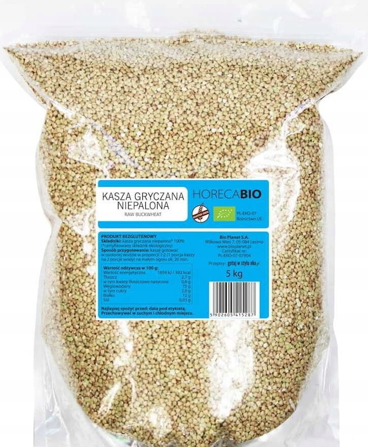 Nepražená Pohanková Kaše Bio 5 kg Horeca