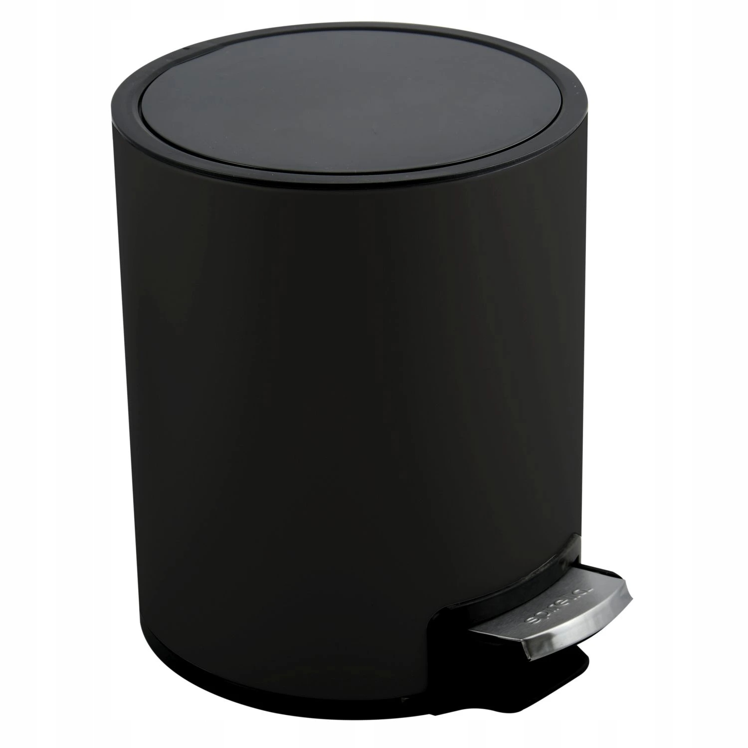 Levně Spirella pedálový odpadkový koš Riku, matná černá, ocel, 3 L