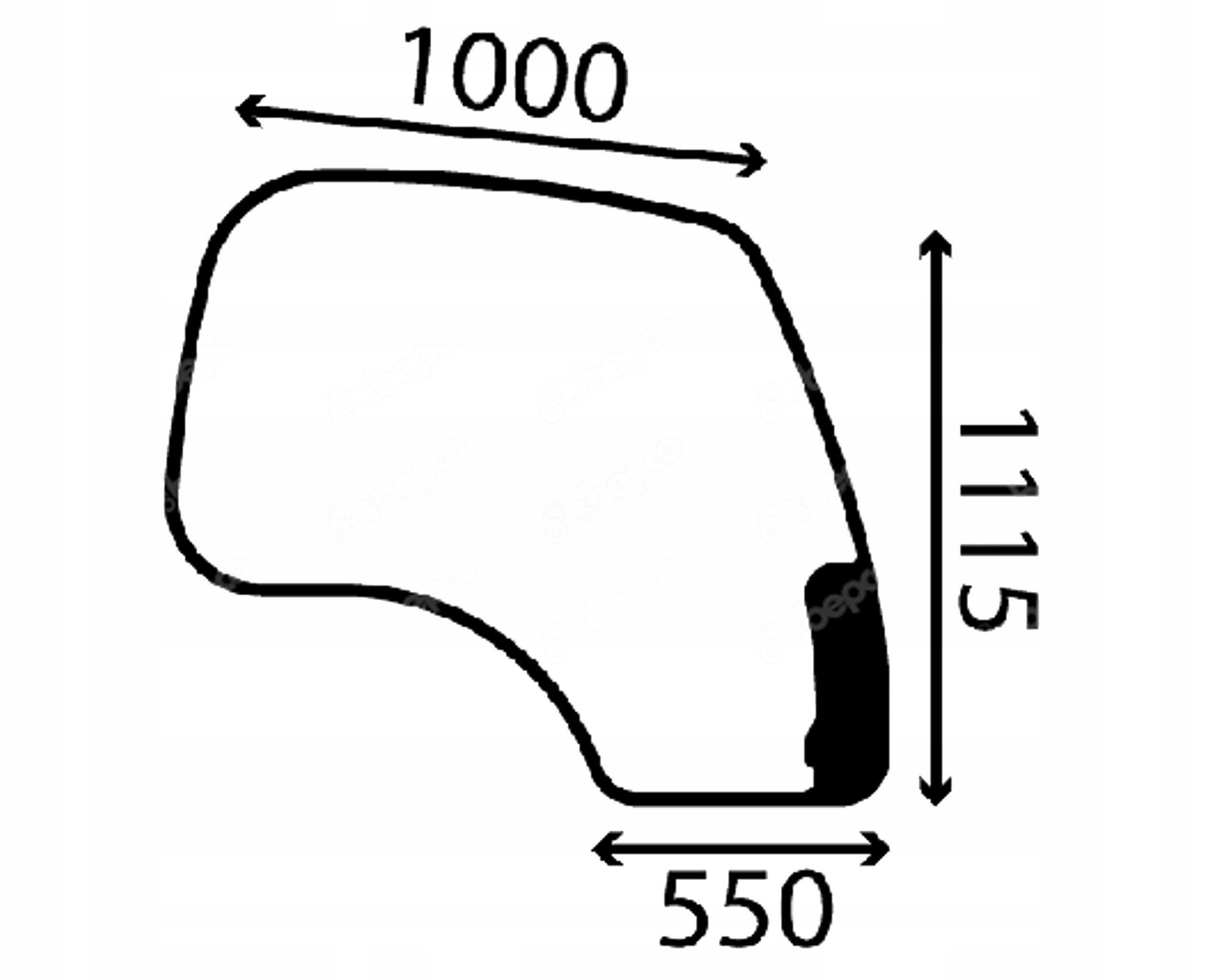 sklo Jcb boční pravé 827/80217