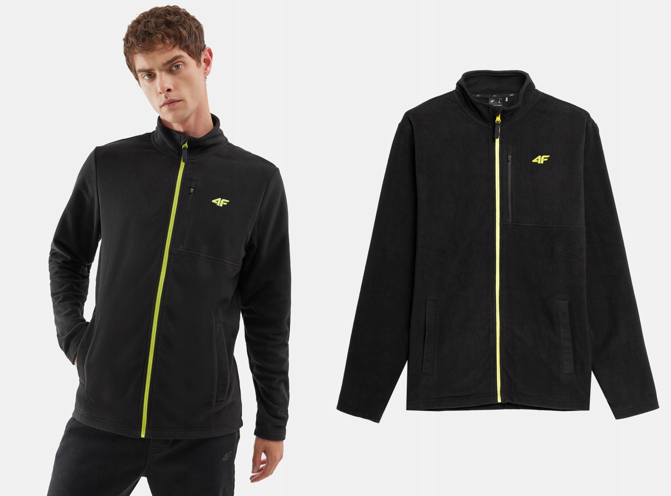 Polar Męski 4F Bluza Polarowa Rozpinana TFLEM122 XXL