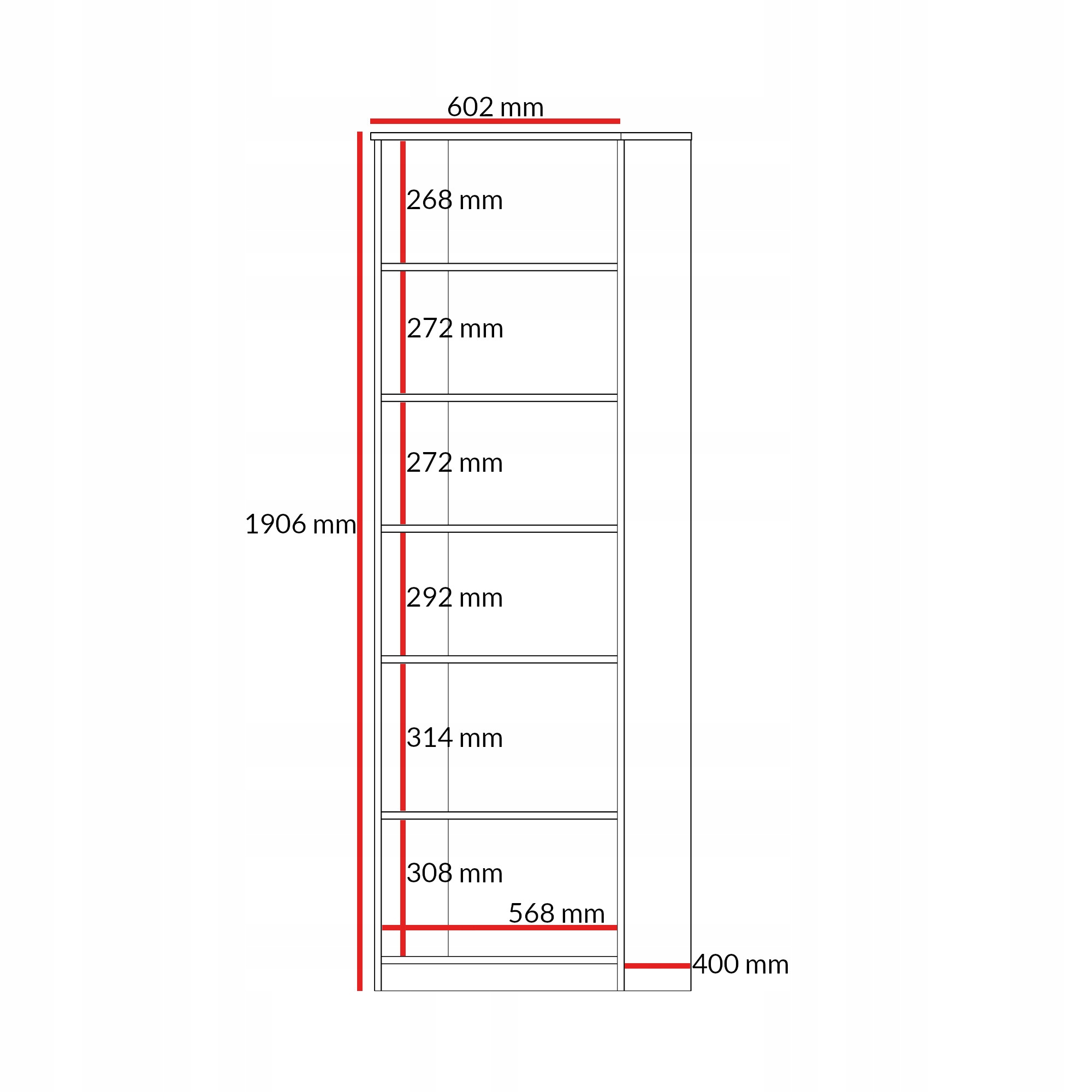 Regał młodzieżowy z drzwiami uchylnymi Billz 1D 60 Kaszmir/Dąb Cremona