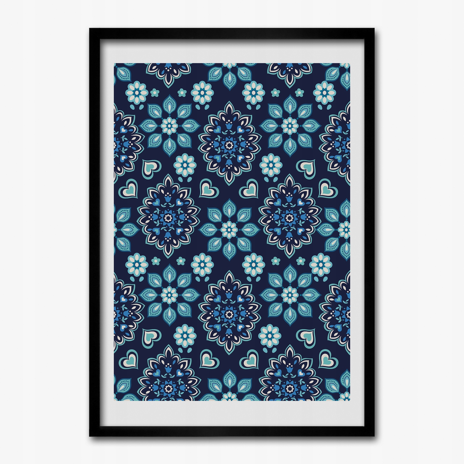 Nástěnný obraz v rámu Květiny ornament vzor 50x70