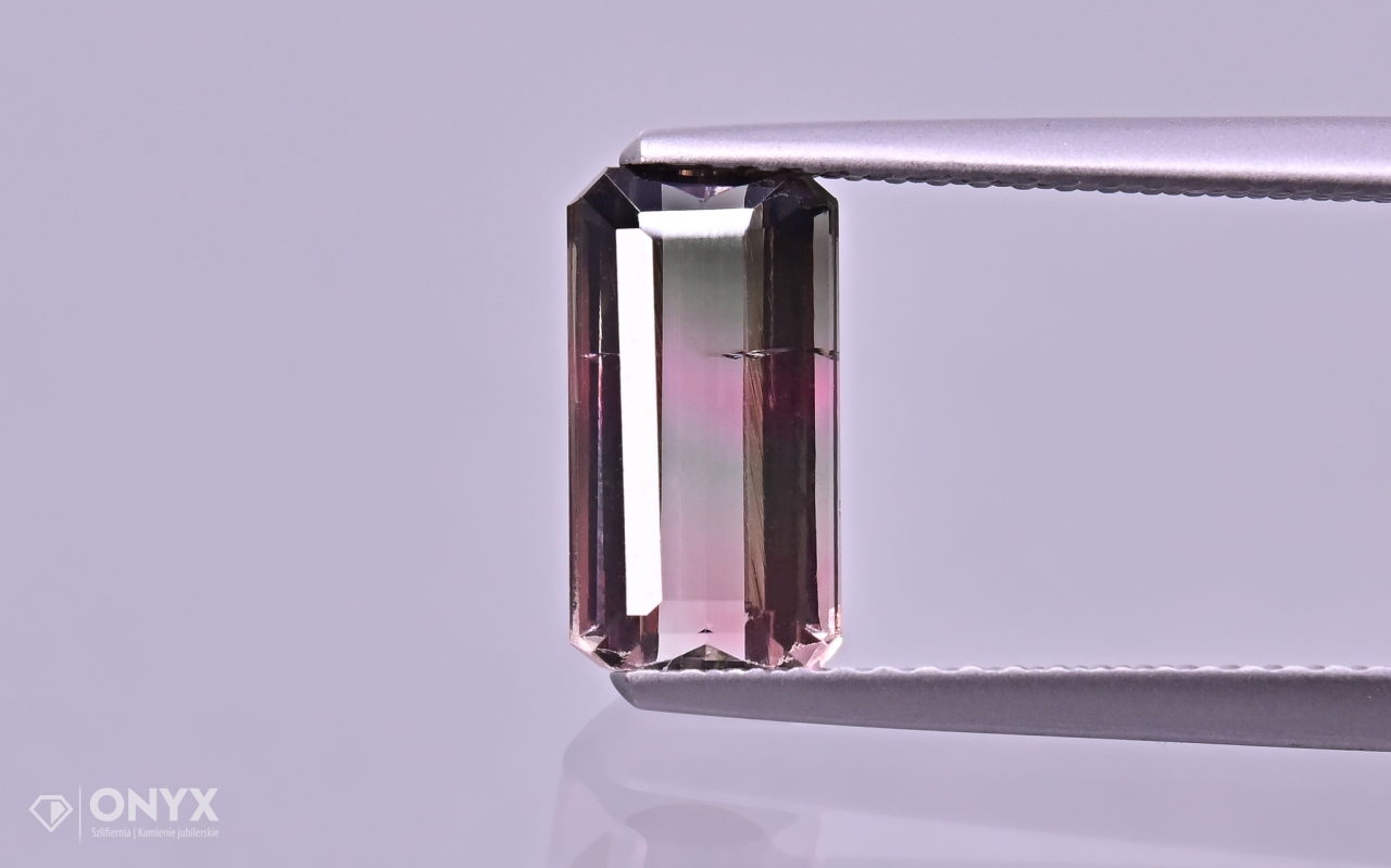 Turmalín Melounový fazetovaný oktagon 10x5,5 mm