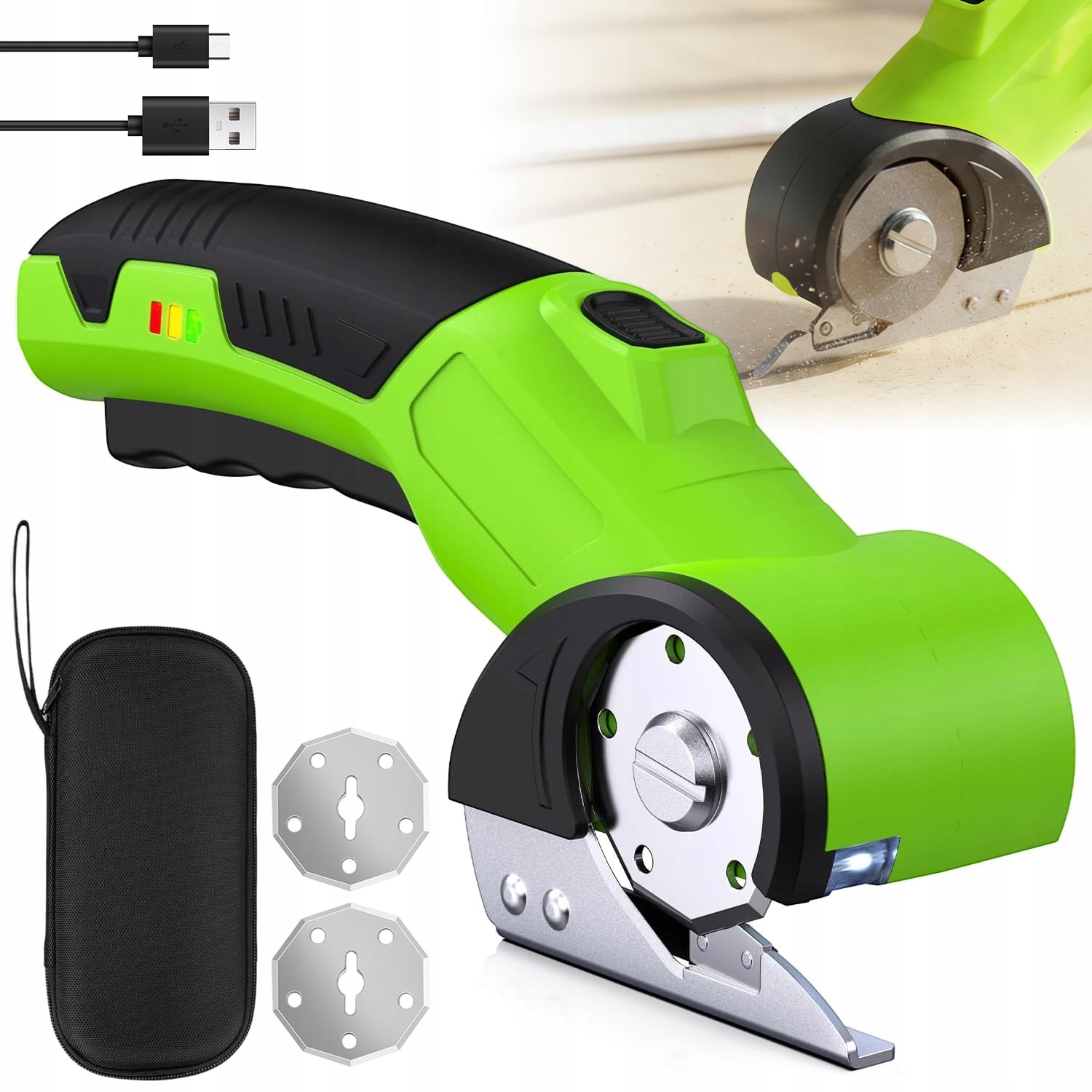 Nůž 2000 Mah Na Textil, Lepenku, Kůži, Přenosný
