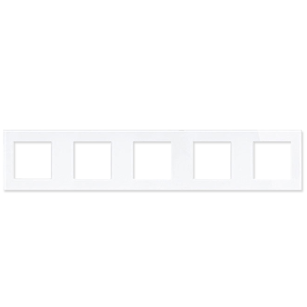Ramka Szklana Pięciokrotna Biała Pionowa Pozioma do Modułów Miuun