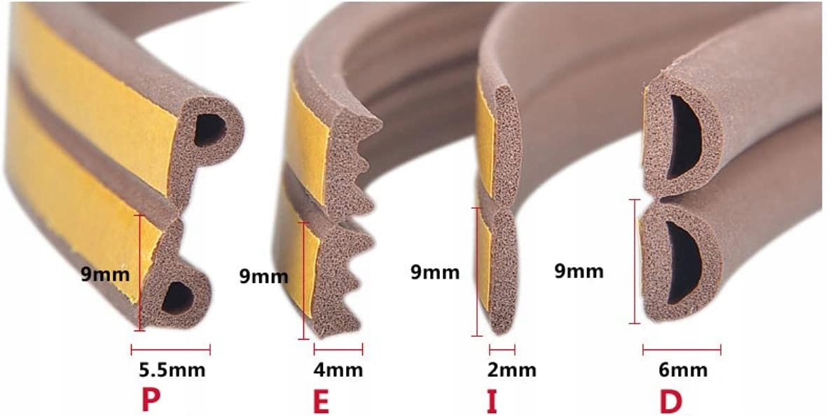 USZCZELKA DO OKNA DRZWI TYP P 5x9mm 10metrów Marka inna