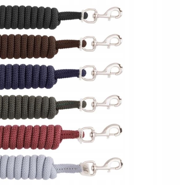 Uwiąz z karabińczykiem 2,2m KAVALKADE Bordowy