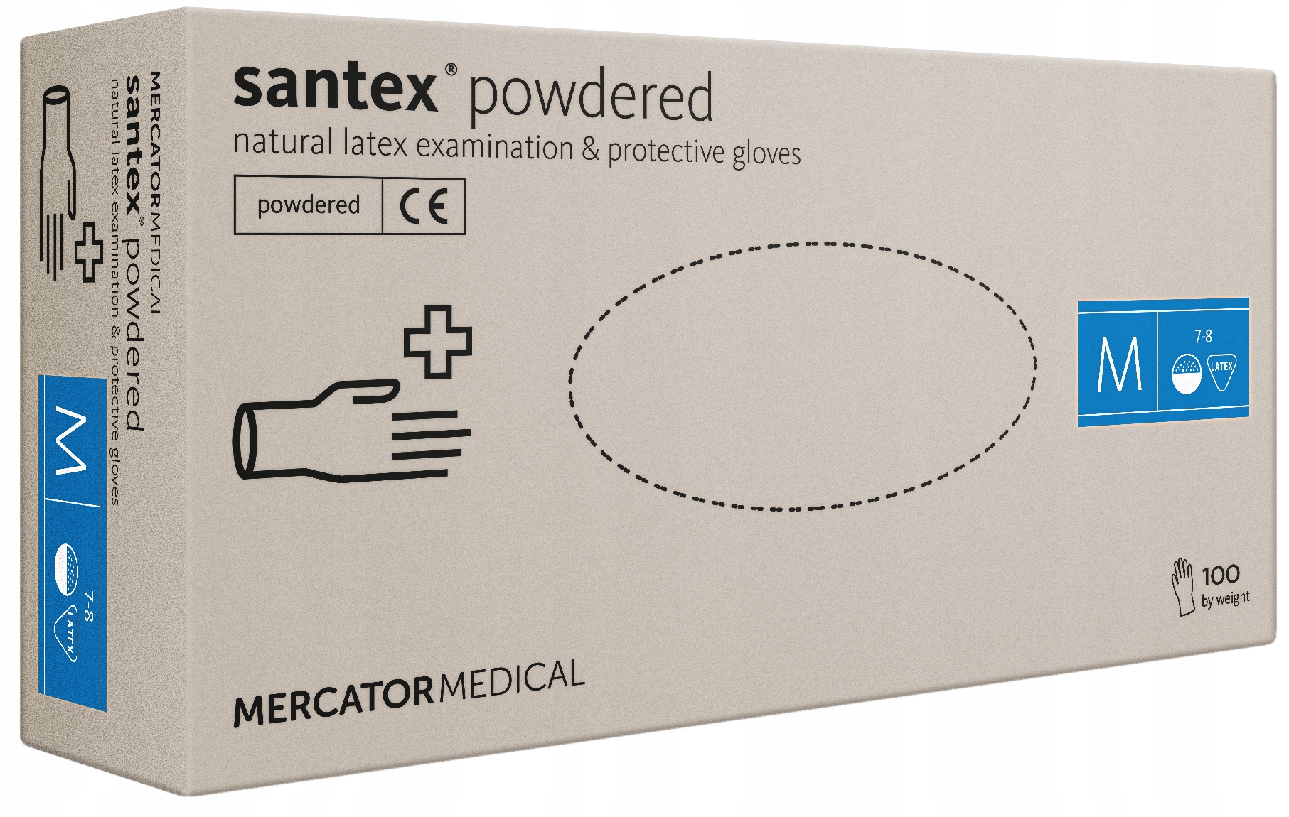 

Rękawice Rękawiczki Lateksowe Pudrowane 100 szt M