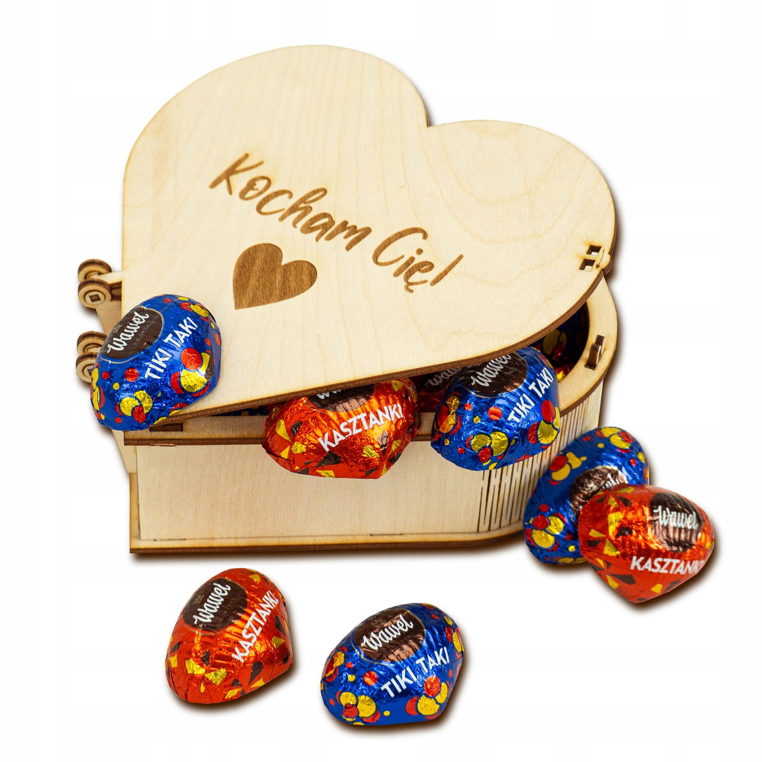 Deku Krabička Krabička s gravírováním a sladkostmi Wedla Mix17x15x5 cm