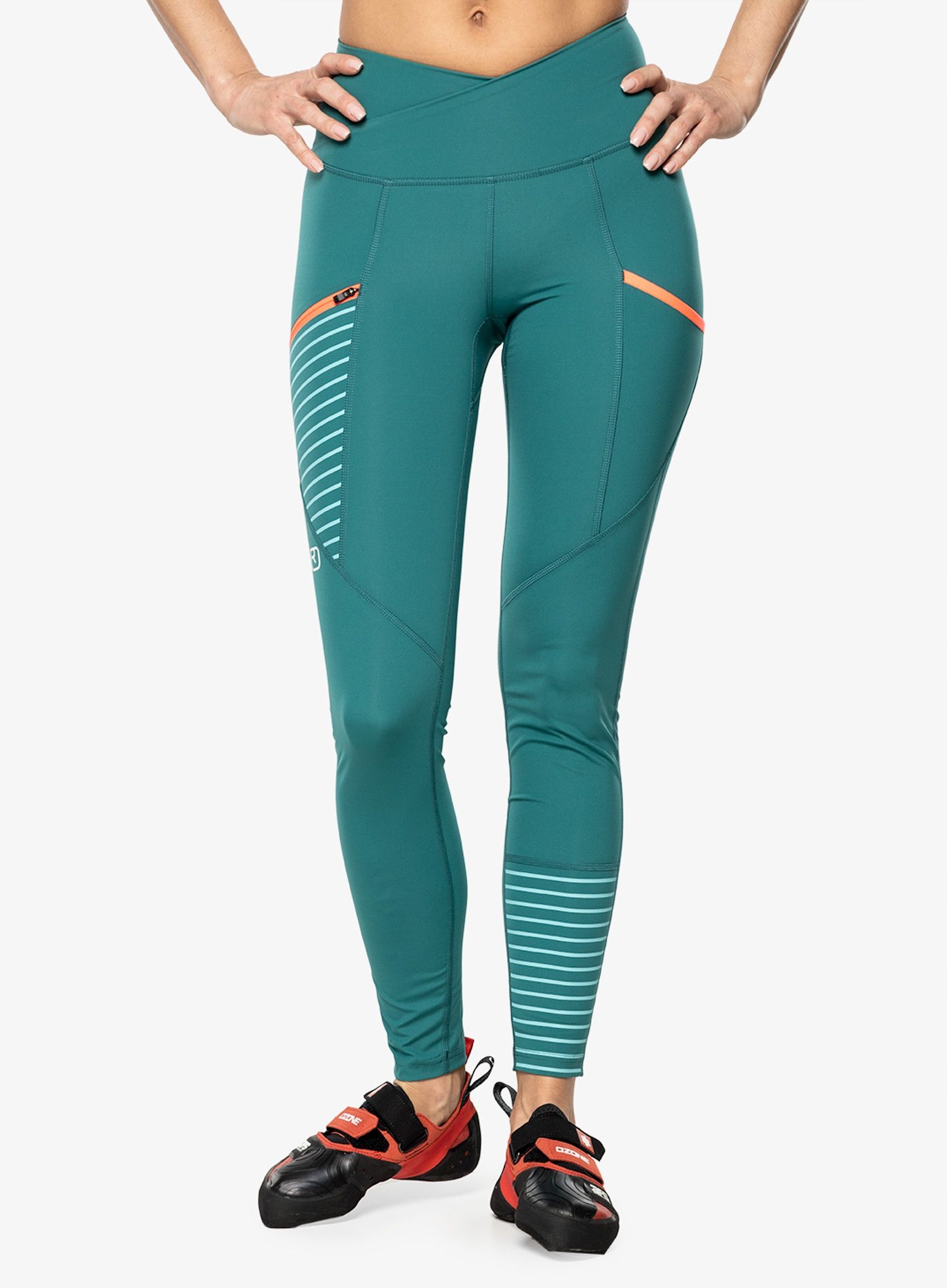 Legginsy wspinaczkowe damskie Ortovox Mandrea Tights green L