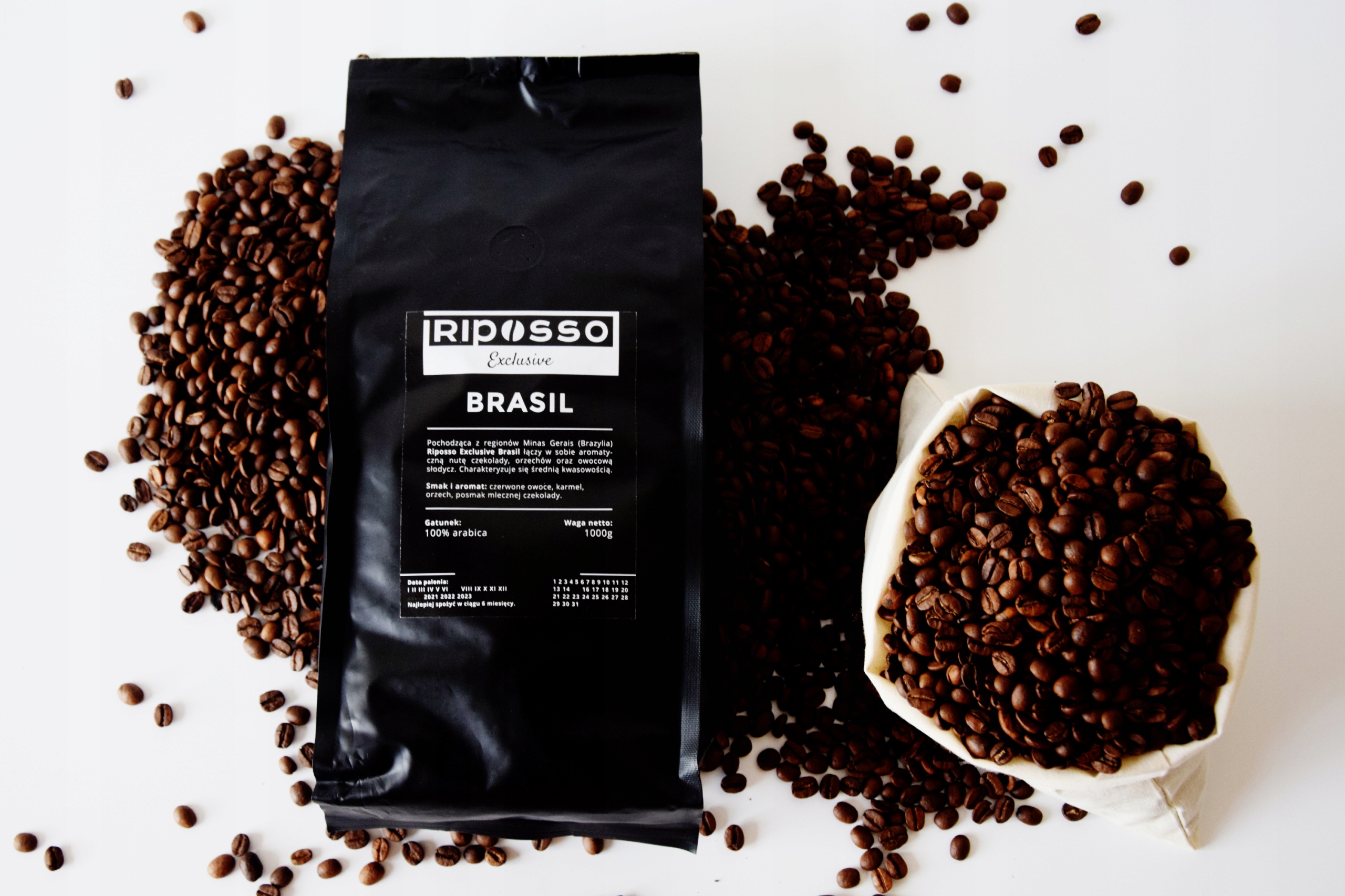 Levně Riposso Exclusive Brasil 1kg 100% Arabica Čerstvě Pražená