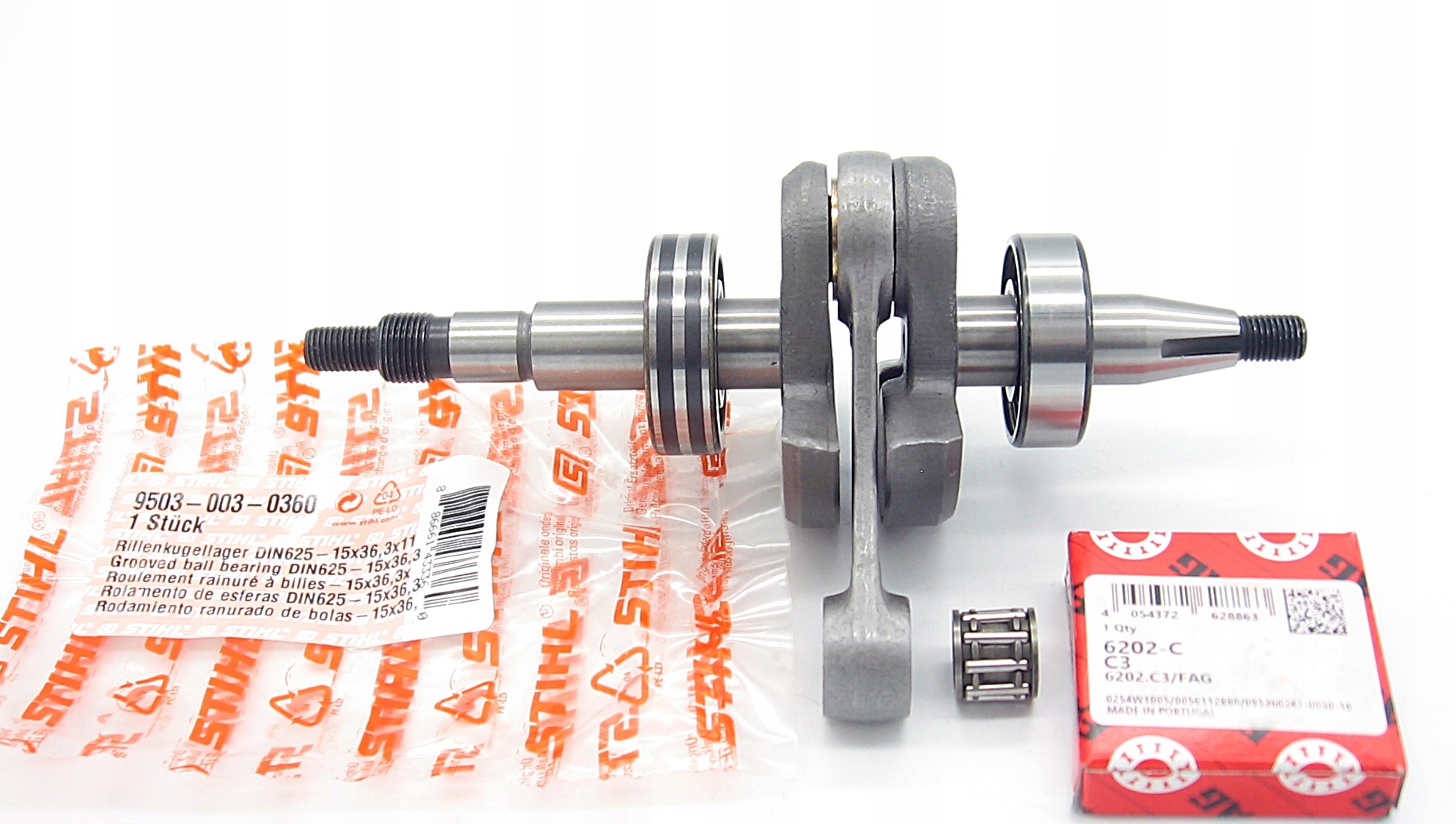 Wał Korbowy Łożyska Stihl TS410 TS420 Przecinarka Komplet