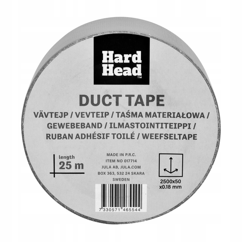 HARD HEAD TAŚMA SREBRNA 50MM / 25M DUCK TAPE
