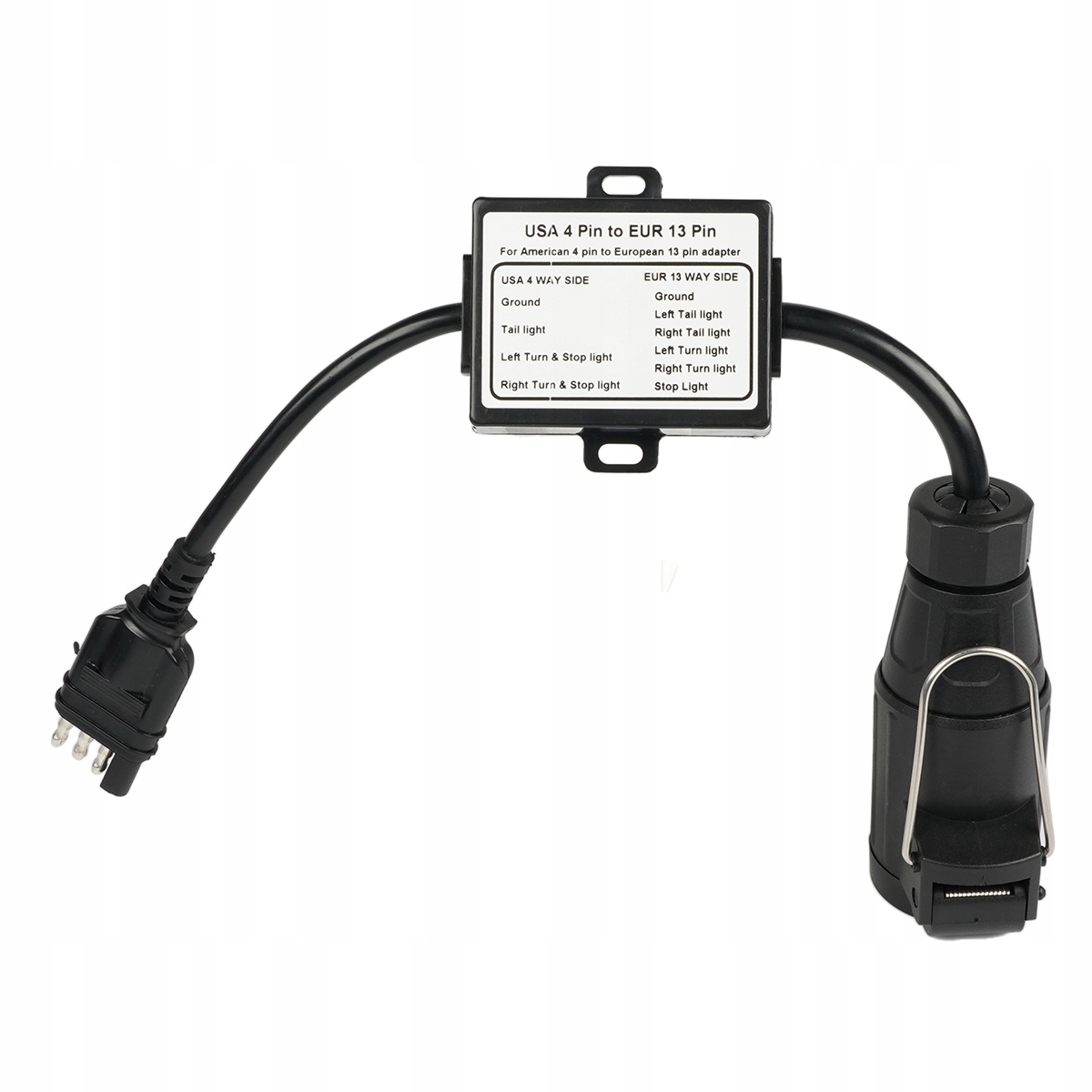 Adapter Przejściówka Usa 4-pin na Eu 13-pin Do Haka Przyczepy Gniazdo