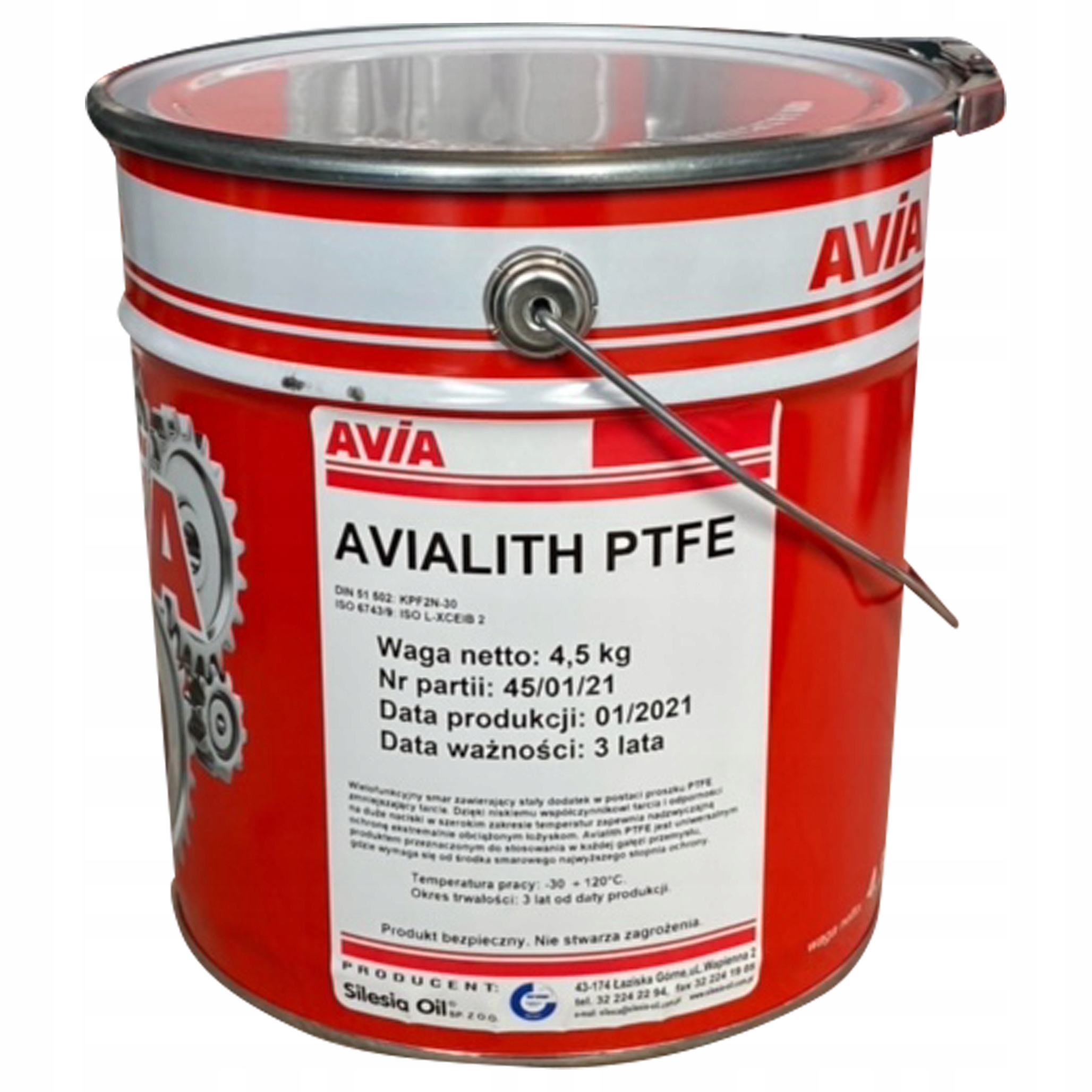 

Smar Teflonowy Avialith Ptfe 4,5 kg metal