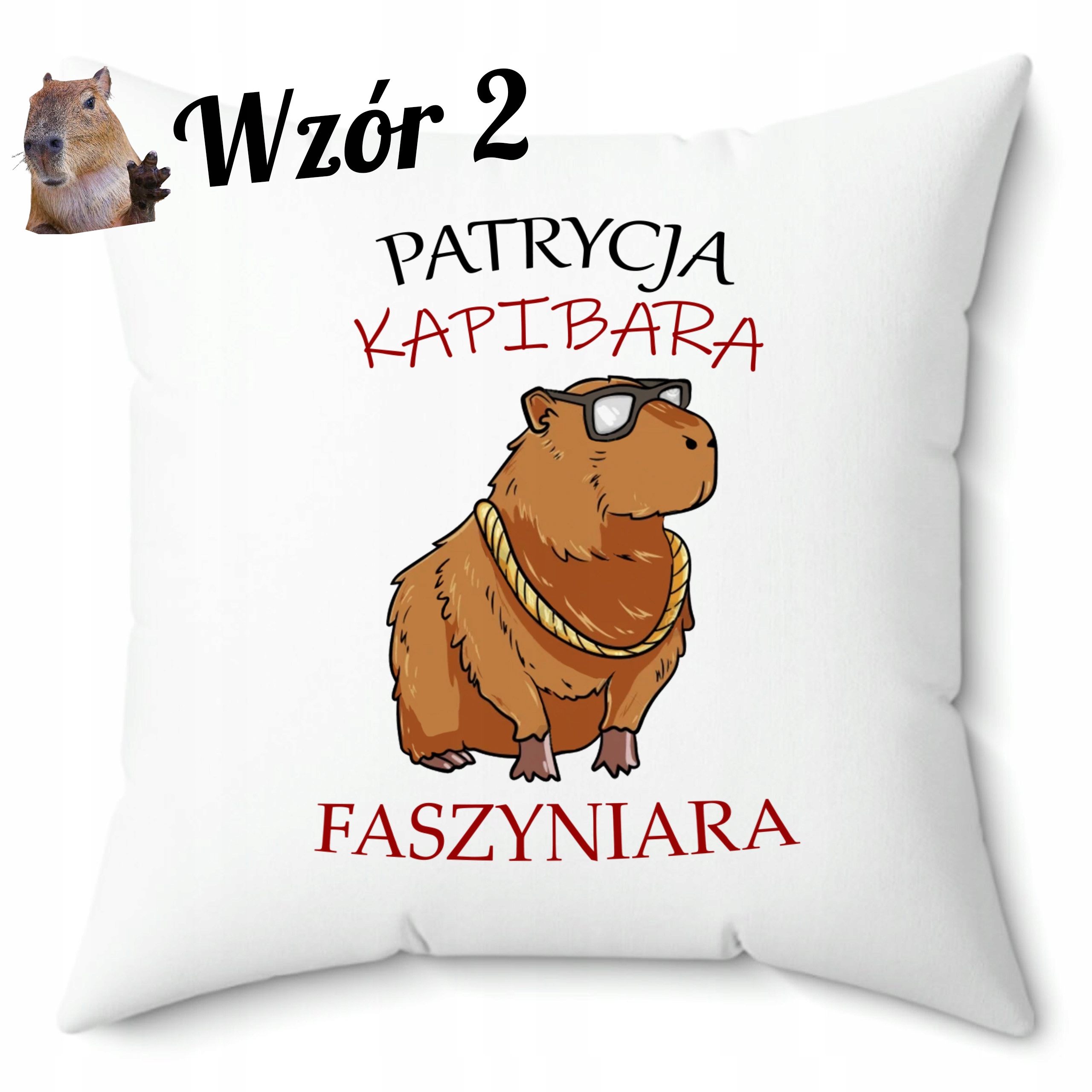 PODUSZKA KAPIBARY DZIEŃ KOBIET KLASOWE + IMIĘ PREZENT Marka inna