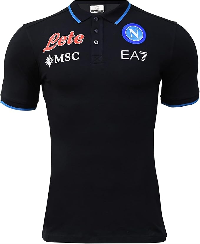 Y5690 EA7 Polo prezentacyjna Ssc Napoli koszulka Piłkarska junior 116