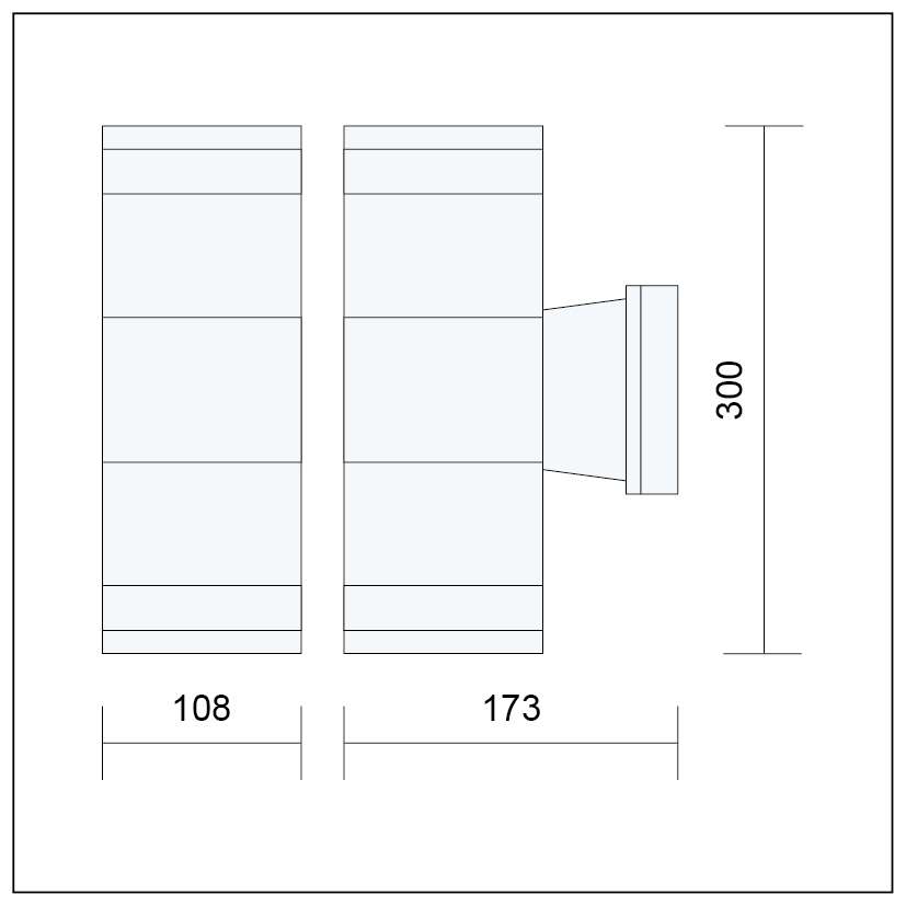 KINKIET ZEWNĘTRZNY LAMPA OGRODOWA ELEWACYJNA GU10 Zasilanie sieciowe
