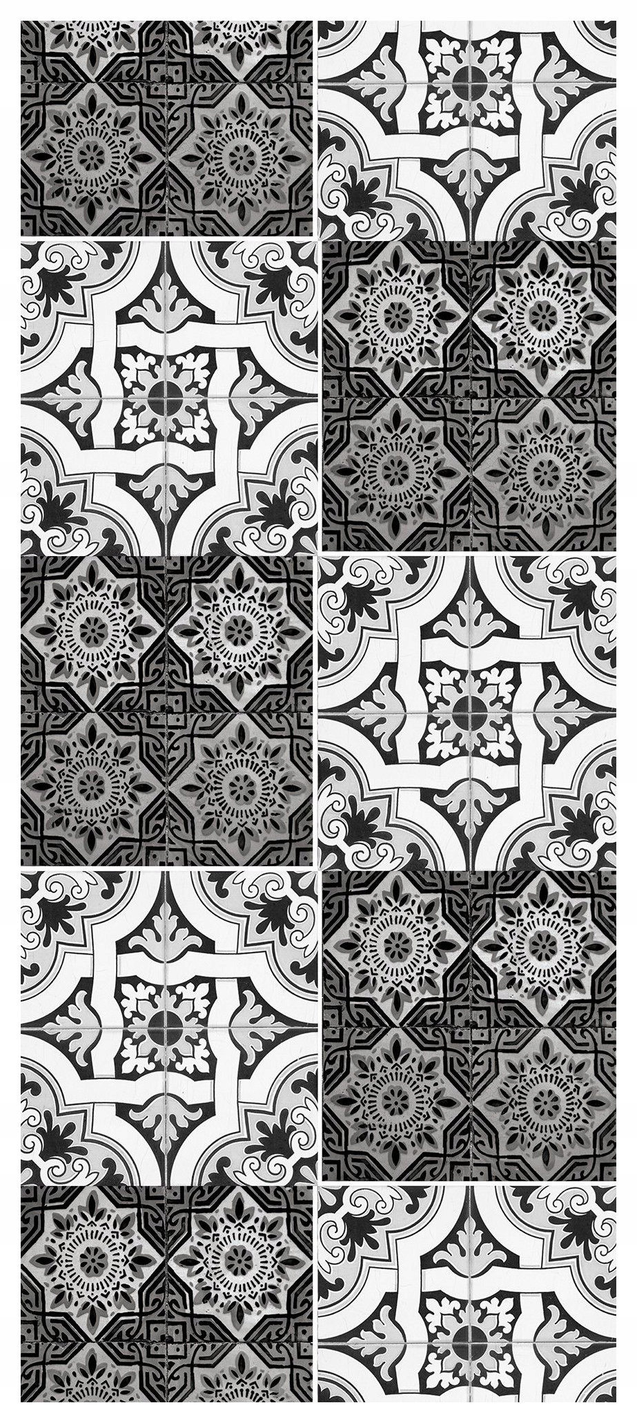 Fototapeta Síť vzorů a dlaždic ornament 91x211 geometrie rostlin lepidlo