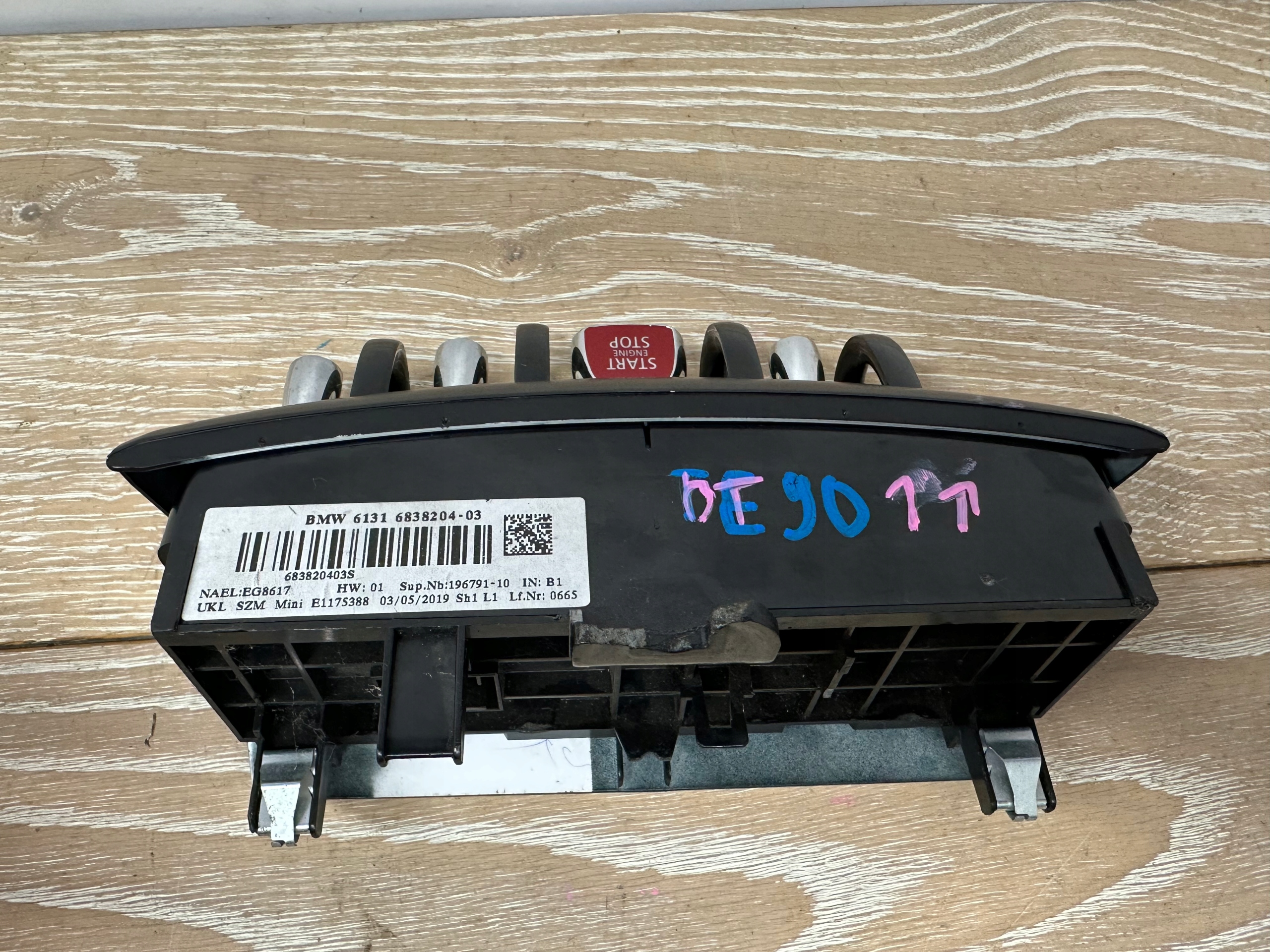 Mini F56 F55 F54 F57 Panel switch Panel Start Stop Oem 6838204
