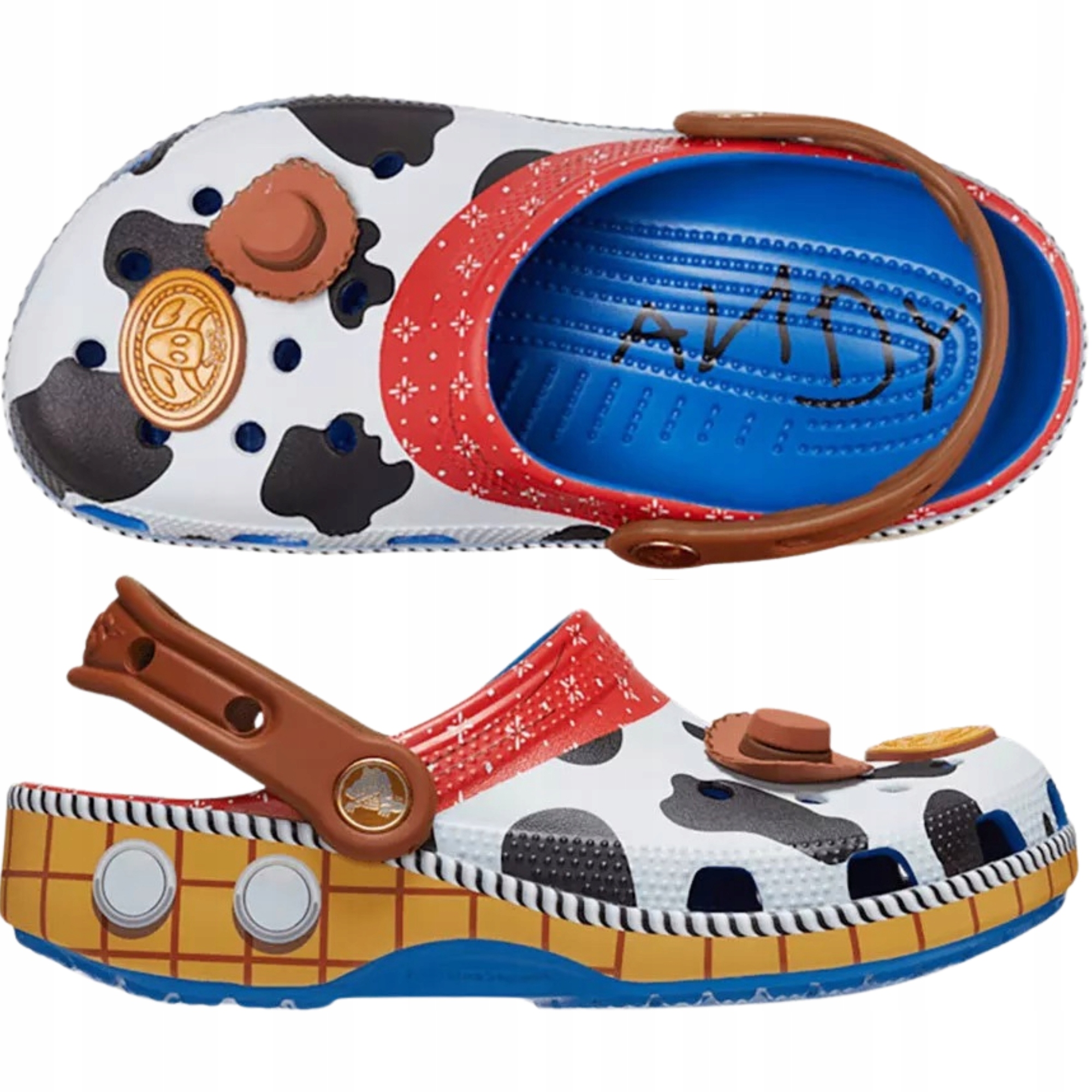 crocs toy story woody klapki chodaki dziecięce clog lekkie 209461 33-34