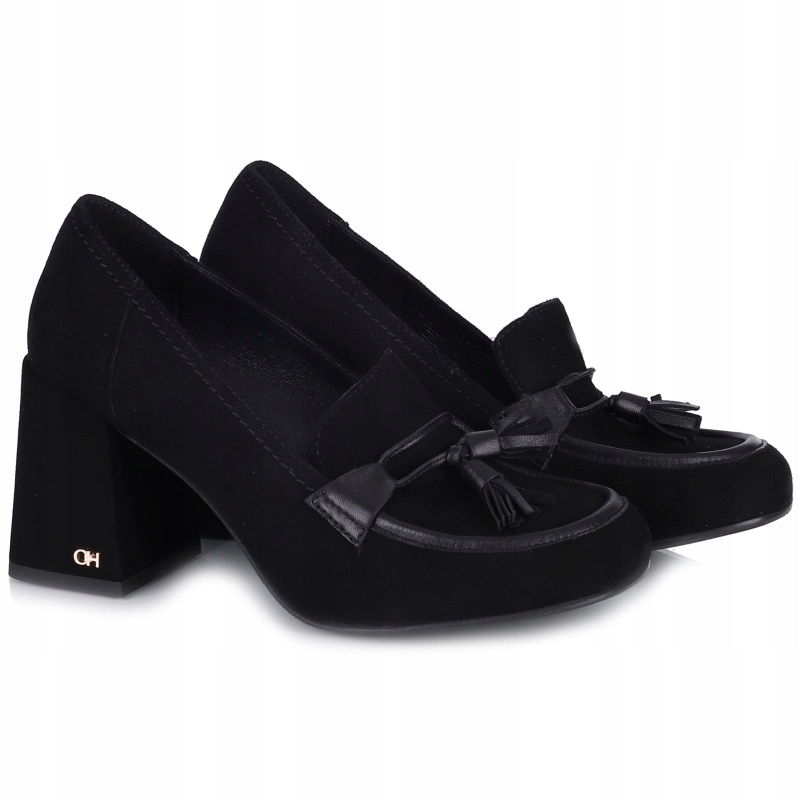 Dámské polobotky na podpatku CheBello 4865___-037-000-PSK-S302 černé VEL..38