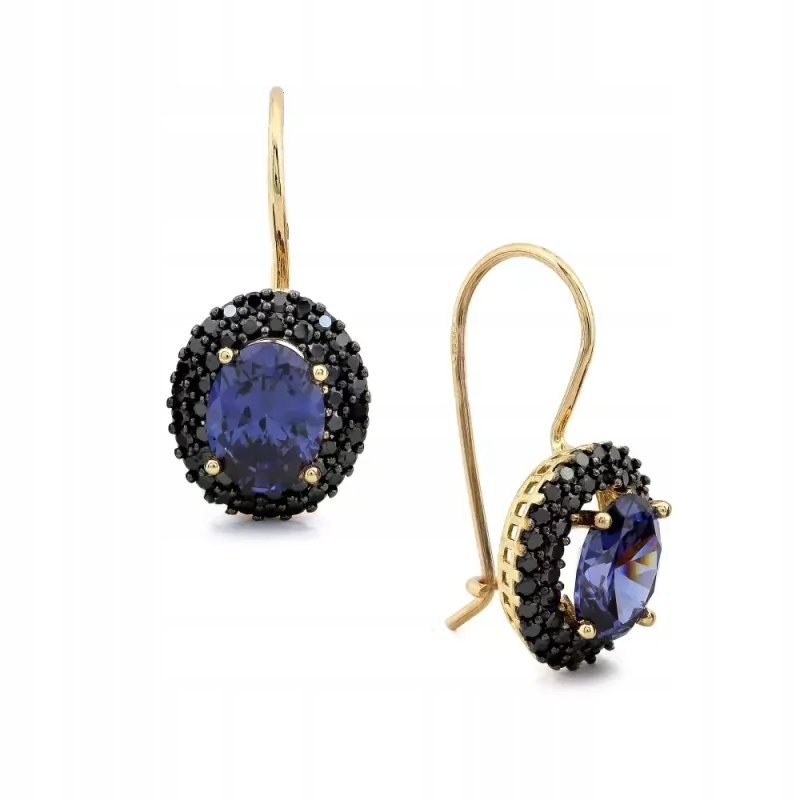 náušnice 585 s efektními ovály a zirkony jako dárek