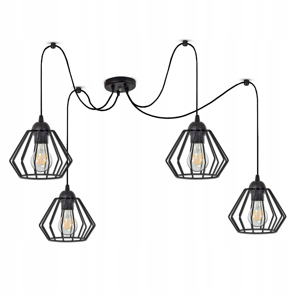 Závěsná Stropní Lampa Lustr Pavouk Edison Loft