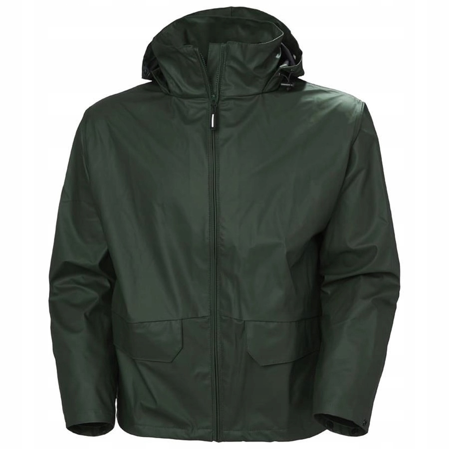 Kurtka przeciwdeszczowa z kapturem Helly Hansen Voss Rain Dark Green S