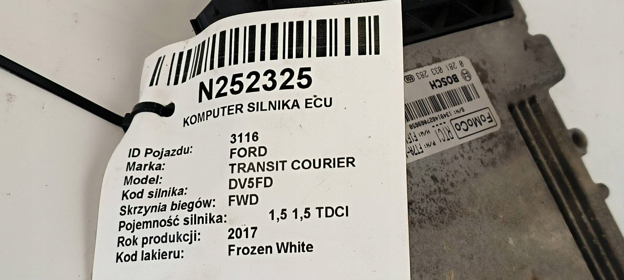 computer Motore ECU FT7A-12A650-RB 1.5 TDCI FORD TRANSIT COURIER