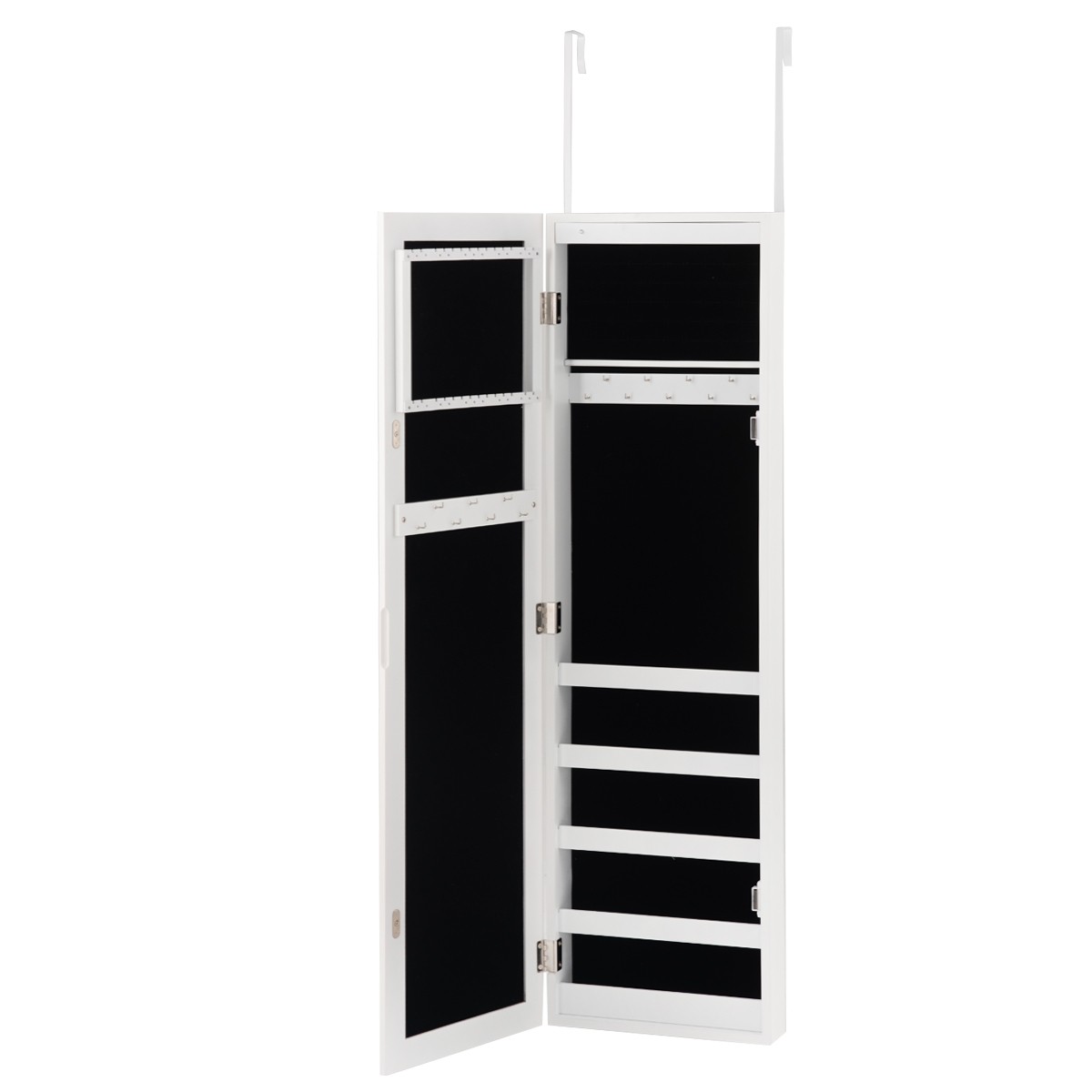 SZAFKA NA BIŻUTERIĘ Z LUSTREM I DIODAMI LED Marka Costway