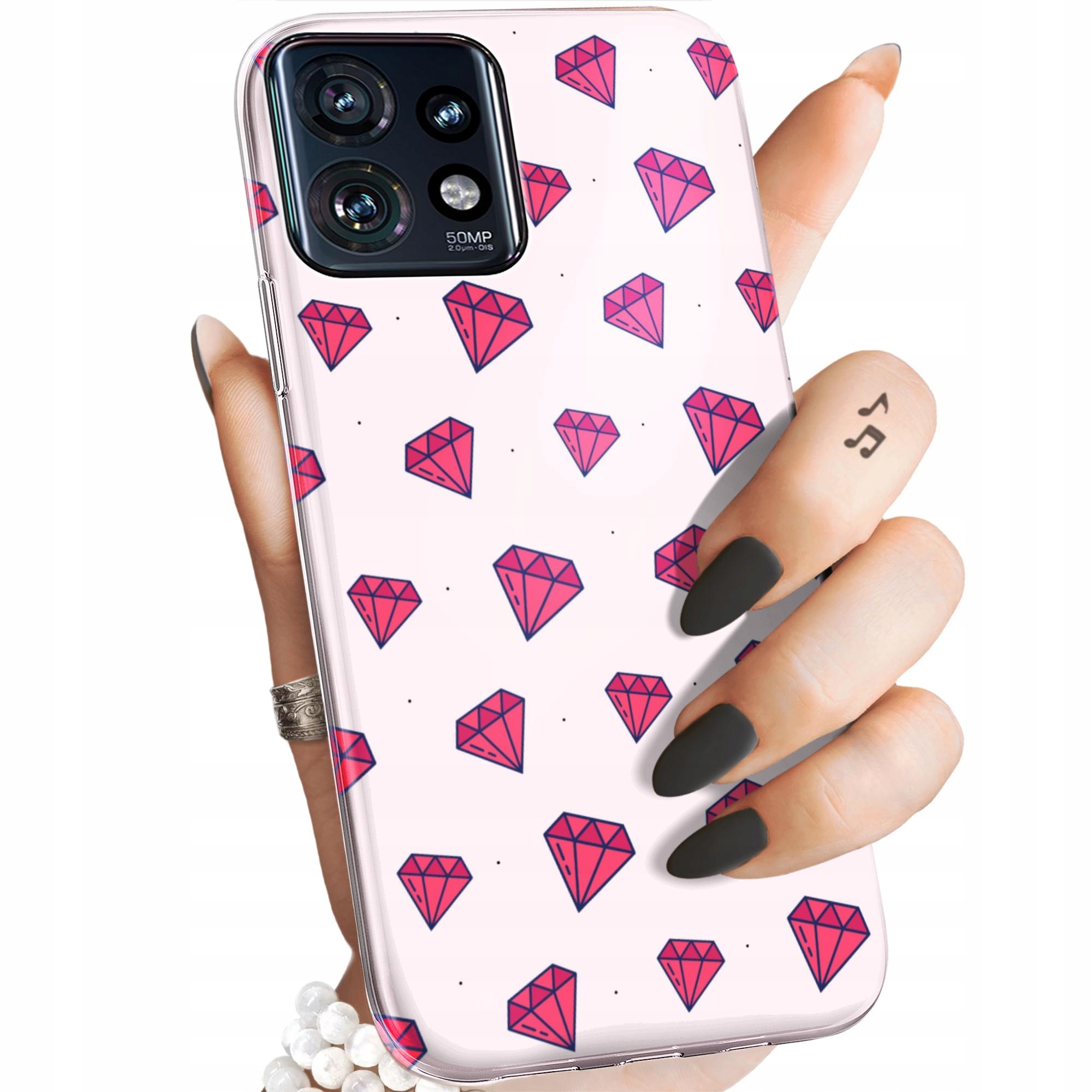 Etui Do Motorola Edge 40 Pro Cyrkonie Diamenty Kryształy Obudowa Case