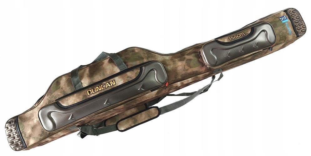 Zajefajny usztywniany pokrowiec na wędki 150 cm 3 komory Design Usa
