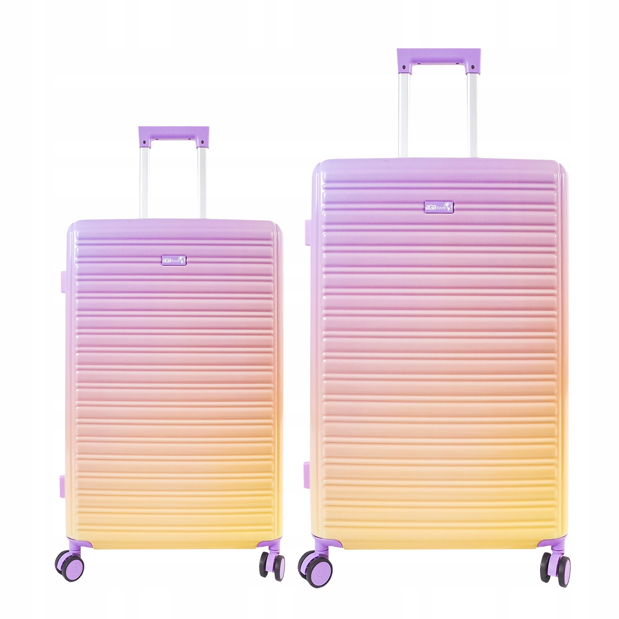 Aga Travel Sada cestovních kufrů MR4673 Žlutá/Fialová