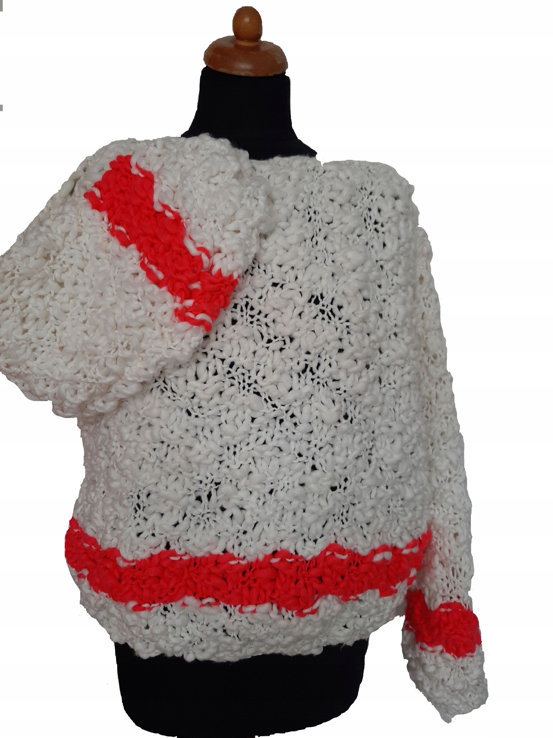 Handmade 100% akryl fluo proužek vel..S/M Nový