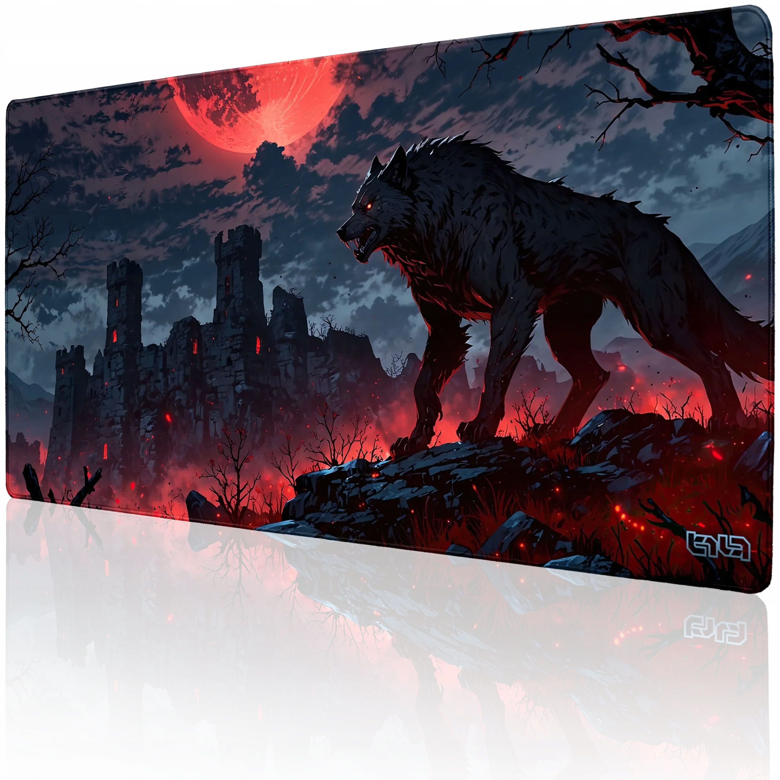 Podkładka Pod Mysz Myszkę Red Wolf 100x50 Tilt Na biurko Wytrzymała