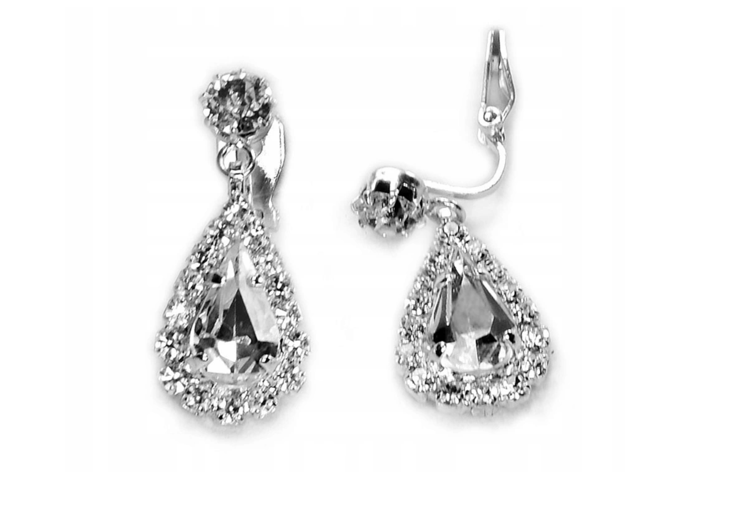 

Małe Klipsy Ślubne Wiszące Kryształy Do Ślubu