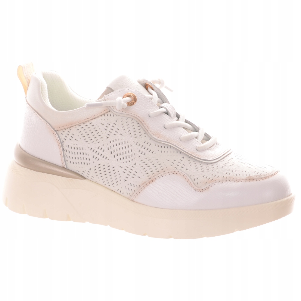 Carmela Bílé Dámské Kožené Sportovní Boty 37