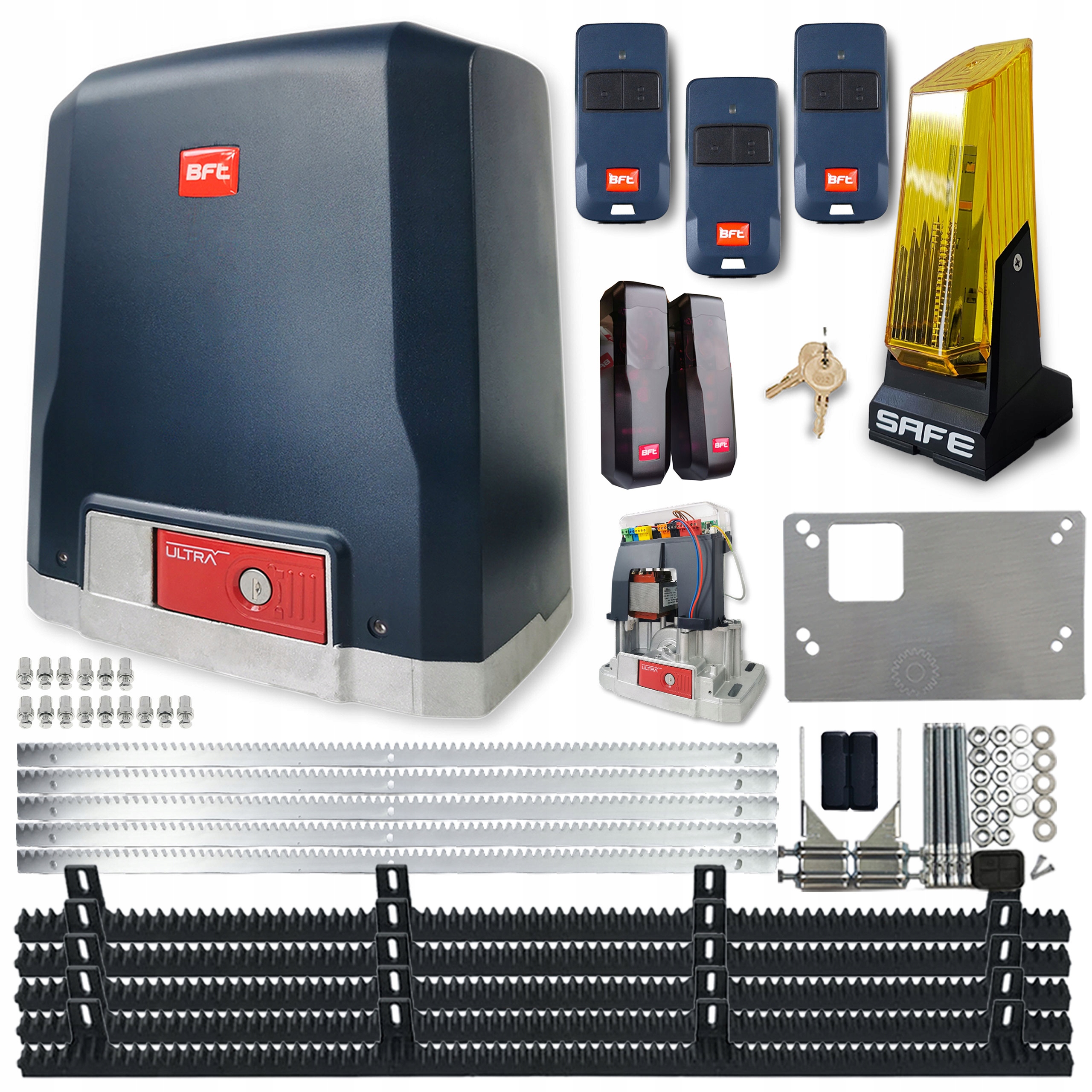 Set Pohon posuvné Brány Bft Deimos Ultra B600 kg automat na dálkové ovládání lišty