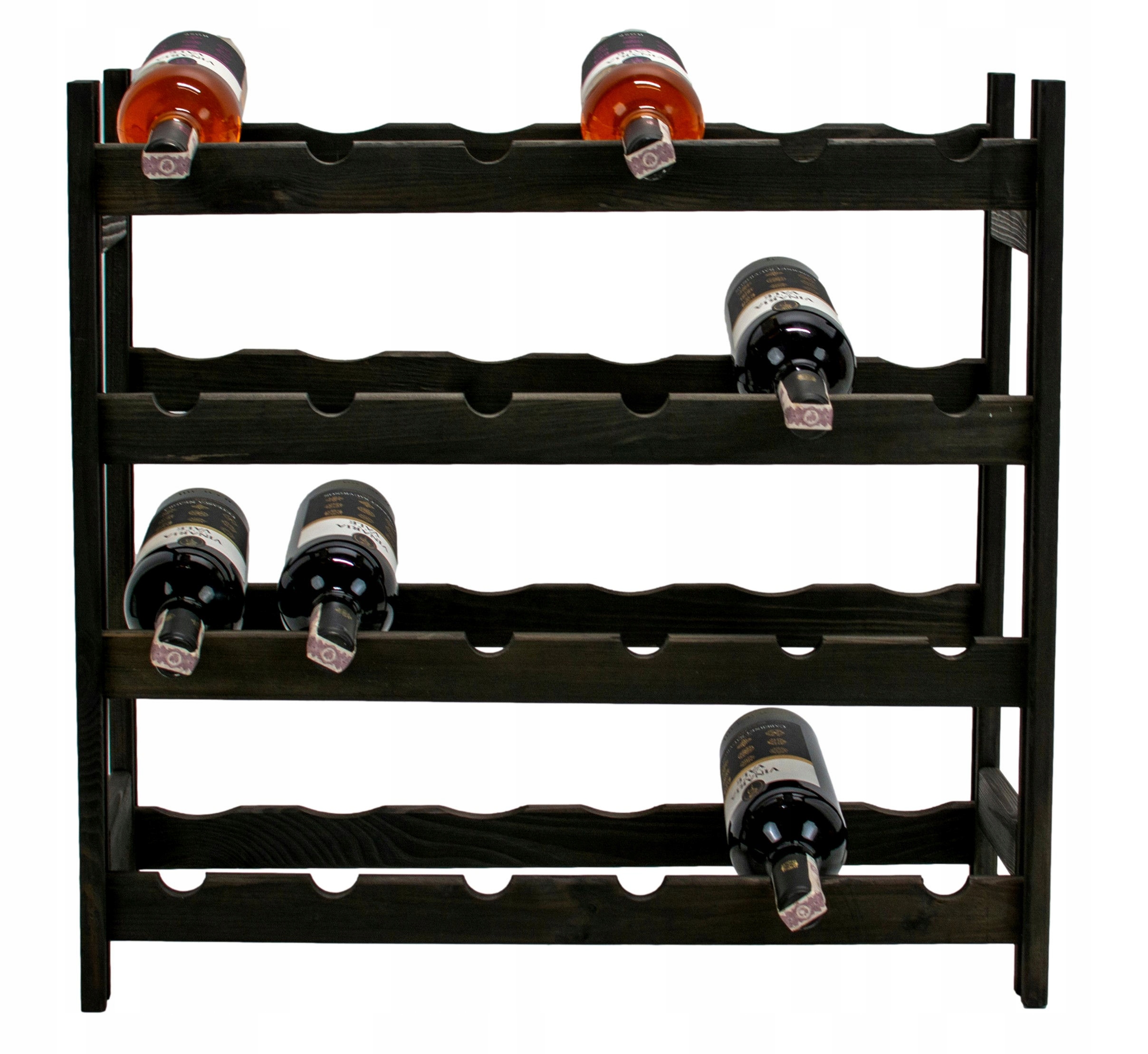DREWNIANY REGAŁ STOJAK NA WINO 24 BUTELKI Marka bez marki