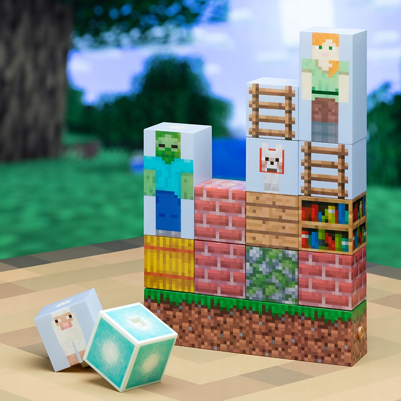 Lampka Minecraft Bloki Edycja Postacie Block Building Light Tematyka, motyw Minecraft