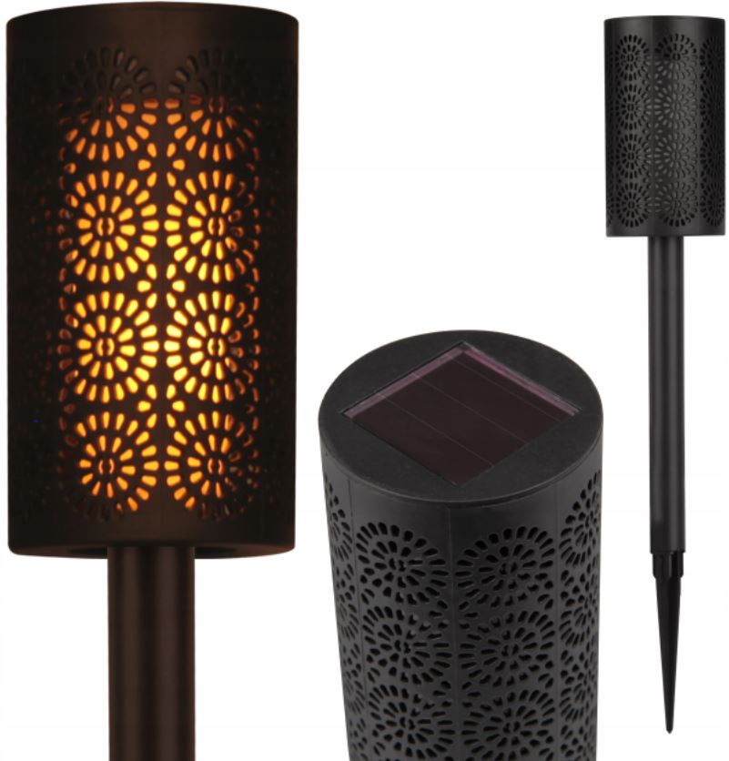 

Lampa Solarna ogrodowa Led Wbijana Płomień 39cm