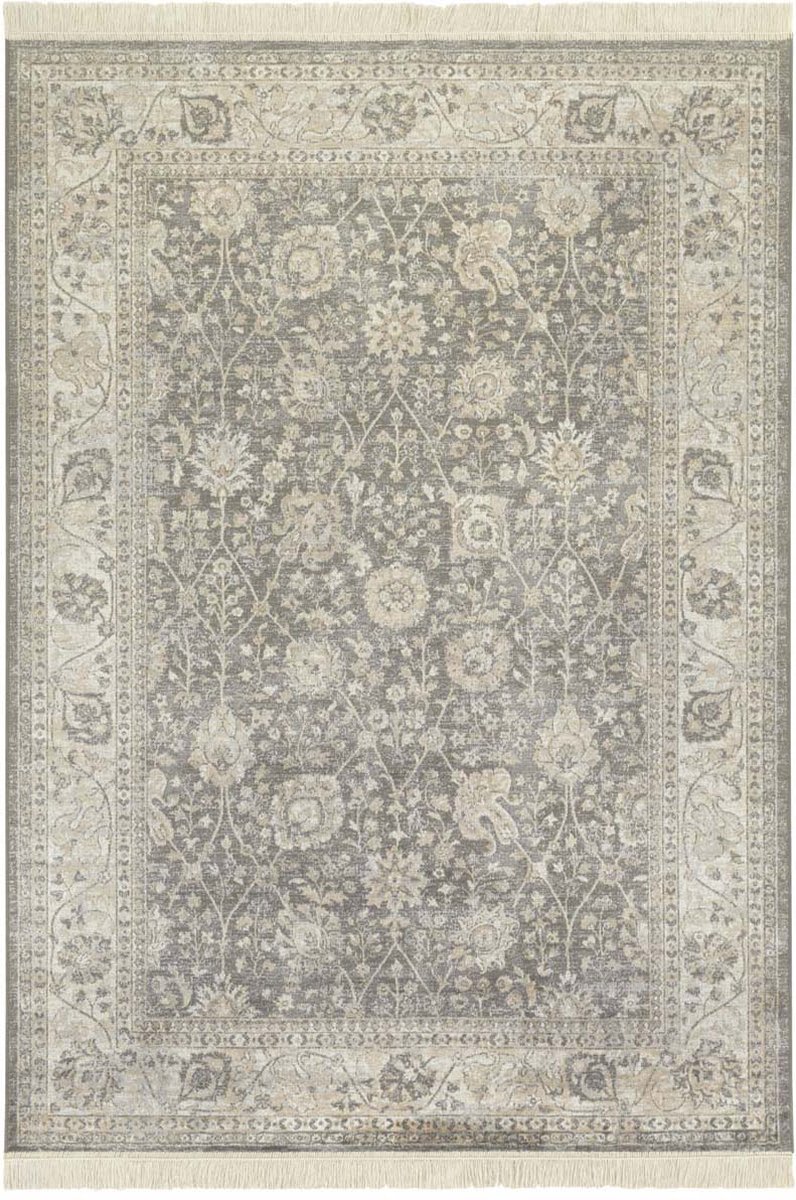 Koberec 160x230 do obývačky, tradičný klasický béžovo-šedý vzor