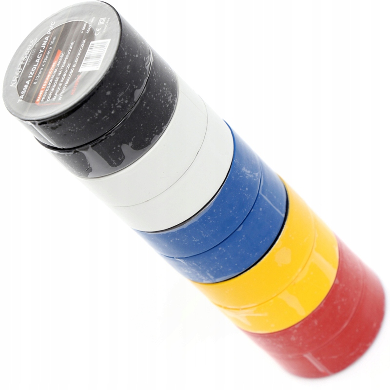

Taśma izolacyjna Pvc 10szt. mix kolorów 10m 19mm